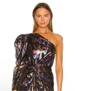 SABINA MUSAYEV XS Multicolor Shimmer Top in Black